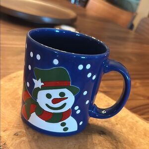 Waechtersbach Germany Blue Snowman Mug